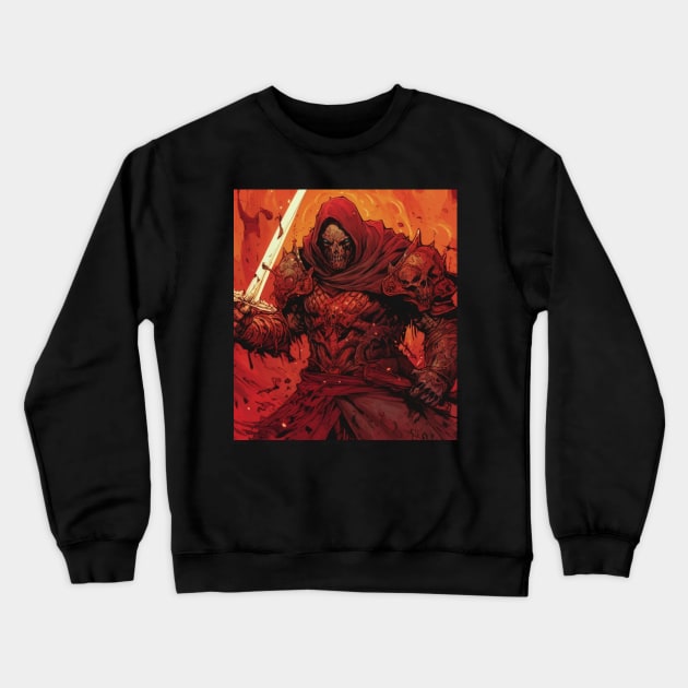 Warrior Savage Fury Skullstrike Crewneck Sweatshirt by Nightarcade